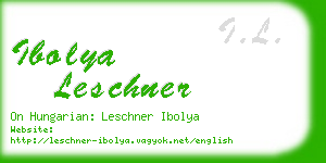 ibolya leschner business card